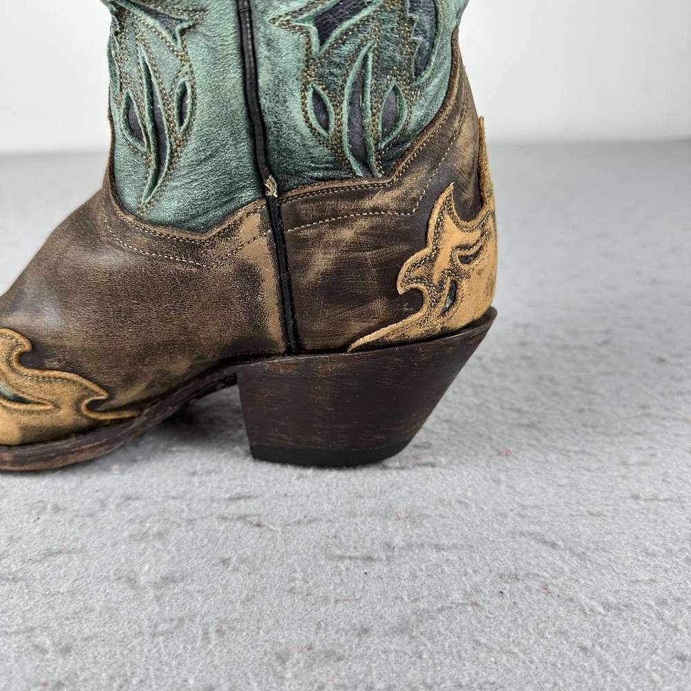 Vtg Dan Post Bluebird Snip Toe Women's 6.5M Leather Western Cowboy Boots DP3544 - Picture 6 of 16